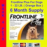 Frontline Plus Dogs 1-22 lb. 6 Pack (Orange) * Free Shipping *