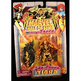  TIGRA Marvel Comics Hall Of Fame SHE-FORCE Series 1997 Action Figure and Collector Trading Card