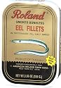 Roland Smoked Eel Fillets, Boneless, 3.66-Ounce Cans (Pack of 10)