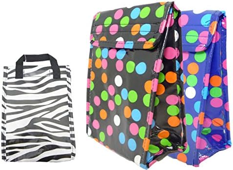 Insulated Lunch Tote (Black & White Zebra)
