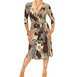 Blue Banana - Print Slinky Wrap Dress