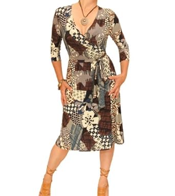 Blue Banana - Print Slinky Wrap Dress