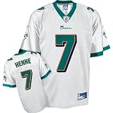 Reebok Miami Dolphins Chad Henne Replica White Jersey
