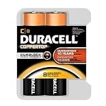 Duracell Coppertop Alkaline Batteries, C, 8 ct.