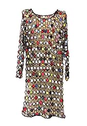 Bubble Dress Polka Dot Print Short Summer Long Sleeves Party Dress/Tunic 