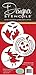 Designer Stencils C168 Halloween Cookie Stencils (Witch - Jack-o-lantern - Ghosts), Beige/semi-transparent
