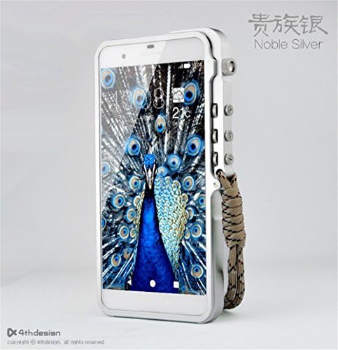 For HUAWEI HONOR 6 PLUS,DAYJOY Luxury Deluxe Cool Design Mechanical Arm Shield Style Aluminum Alloy Protective Metal Bumper Frame Case + 1PC tempered glass screen protector film for HUAWEI HONOR 6 PLUS (SILVER)