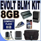 BigVALUEInc Accessory Saver Bundle for Olympus Camedia C5060, C7070, C8080, and Evolt E1, and E300, E330, E500, E510, E520 Digital Cameras BLM1 Kit Includes Rechargeable Lithium Ion Replacement Battery BLM-1 + 8GB Compact Flash Memory Card + Original Olympus Evolt Gadget Bag and MORE