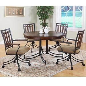 Powell 463-413 Destin Dining Table, Sandy Black