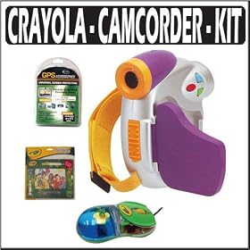 Sakar Digital Concepts Crayola Digital Camcorder Purple With Crayola Mouse Pad and Mouse Bundle