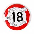 private signs Riesen Verkehrsschild Button zum 18. Geburtstag