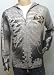 Sports : Ed Hardy by Audigier Men Hoody Sweater Skeleton Zip Silver Foil
