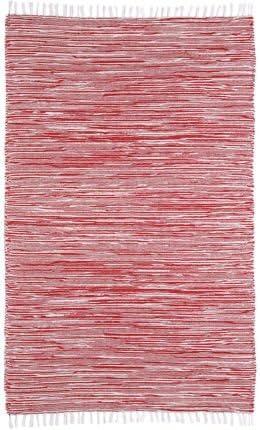 Complex Chenille Flat Weave Rug, 5-Feet by 8-Feet, Red