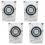 MLB Seattle Mariners Four Piece Square Shot Glass Set
