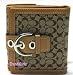 AUTHENTIC COACH SOHO LARGE LEATHER SIGNATURE FRENCH WALLET 40092 (Khaki, Camel)
