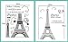 Fun Express Pink Paris Eiffel Tower Gift Bags - 12 Count (Pack of 12) for Romantic Occasions, Special Occasions