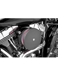 Automotive Parts and Accessories: Arlen Ness Billet Sucker Stage II Air Filter Kit with Steel Cover - Smooth Black - Red Filter 18-820 - Arlen Ness
