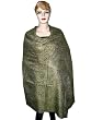 Antique Straw Green Color Jamawar India Pashmina Shawls,wrap Throw Reversible