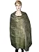Antique Straw Green Color Jamawar India Pashmina Shawls,wrap Throw Reversible