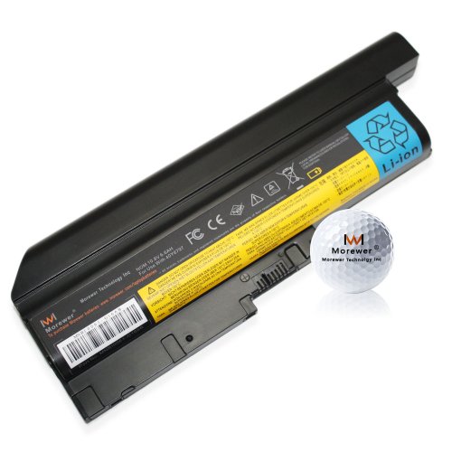 Morewer (TM) New Laptop Battery Pack for ThinkPad T60 T60p SeriesIBM 40Y6795 40Y6797 40Y6799 41N5666 ASM 92P1128 ASM 92P1130 ASM 92P1132 ASM 92P1138 ASM 92P1140 ASM 92P1142 FRU 42T4504 FRU 42T4513 FRU 42T4619 FRU 42T5233 FRU 92P1127 FRU 92P1129 FRU 92P1131 FRU 92P1133 FRU 92P1137 FRU 92P1139 FRU 92P1141 Lenovo FRU 42T4511 Series Laptop Batteries [ Li-ion 9-cell 10.8V 6600mAh 72 Watt-Hour Battery Color:Black ]