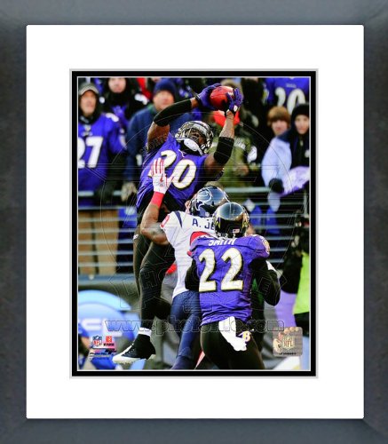 Ravens Ed Reed Interception in AFC Division Game Framed Picture 8x10