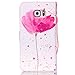 Uncle.Y Galaxy S7 Edge Case,S7 Edge Case, Galaxy S7 Edge Wallet Case,Pu Leather Flip Case [Lanyard Design] Stand Cover Case for Samsung Galaxy S7 Edge (Flower)