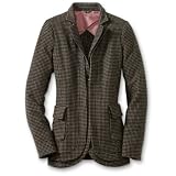 Houndstooth Long Wool Blazer