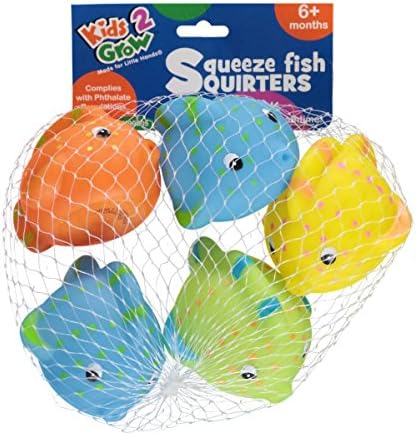 Kids 2 Grow 5-Pack Squeeze Fish Squirters - blue, one size