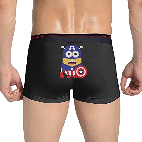Super Hero Captain Minion Mens Cotton Stretch Trunk