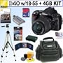 Nikon D40 6.1MP Digital SLR Camera with 18-55mm f/3.5-5.6G ED II AF-S DX Zoom-Nikkor Lens + 4GB Deluxe Accessory Kit