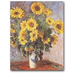 Sunflowers - Box Set of 12 Greeting Cards and Patterned Envelopes