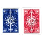 Gemaco Star Poker Index Cards, Red/Blue, Jumbo