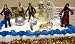 Exclusive, Indiana Jones 28 Piece Birthday Cake Topper Featuring 5 Indiana Jones Posable Figures and Accessories , Skull, Run Away Boulder, Jewels, Keep Out Signs, 10 Building Blocks, Artifacts, Snake, 3 Gold Coins, And A Treasure Chest Cake Decoration