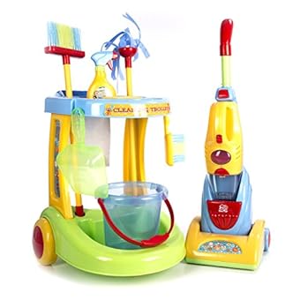 kid connection cleaning trolley playset