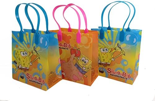 12pcs Spongebob Squarepants Street Treat Bags Goodies Bags Party Favor Birthday Gift Bags
