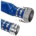 Goodyear EP Spiraflex Blue PVC Light Duty Suction/Discharge Hose Assembly, Aluminum Cam And Groove Couplings, 90 PSI Max Pressure