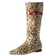 Leopard-print knee-high boot