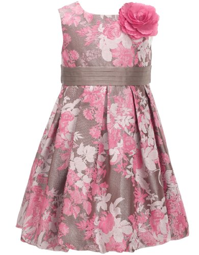 Monsoon Baby girl Baby Ava Jacquard Dress Size 0-3 Months Grey