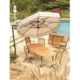 IMAGE OF C - Series Umbrella - C08TK Style: Valance, Base: Freestanding-Offset, Fabric: Natural