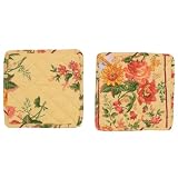 April Cornell Russian Chintz Yellow Potholders Set of 2