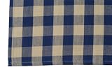 Dunroven House 801-290 Buffalo Check Tea Towel in Navy with Tea Dyed Background- Pack of 6