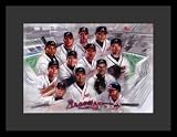 Atlanta Braves (Group) Sports Framed & Matted Poster Print - 16" X 20"