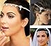WIIPU Celebrity wedding Rhinestone hairband Elastic hair band headchain kim rhinestone head chain(WIIPU-C171A)