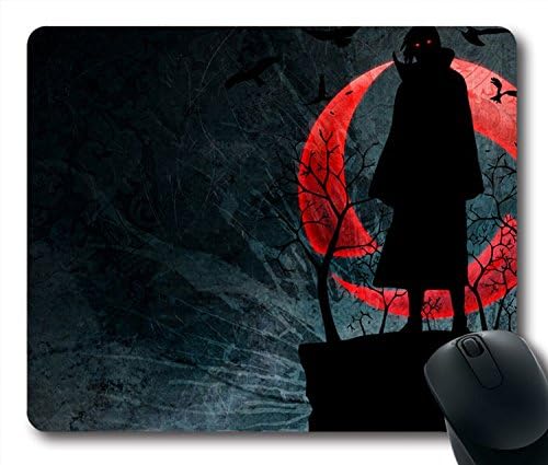 Maimouse Unique design Mouse Pad with naruto shippuden uchiha itachi sharingan Non-Slip Rubber Mousepad Size 9 Inch(220mm) X 7 Inch(180mm) X 1/8(3mm)