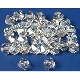 51zV5rh3ybL. SL160  35 Silver Shade Bicone Swarovski Crystal Beads 5301 4mm