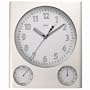 Pearl Wall Clock with Thermometer and Hygrometer