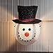 Snowman Head Porch Light Cover Snowman