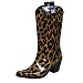 Leopard Spotted Cowboy Rubber Rain Boots