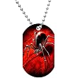 Black Widow Spider Dog Tag Necklace