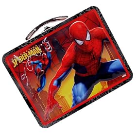 Spiderman Tin Lunch Box Bag by American Clocks